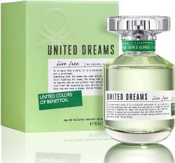  Perfume United Dreams Live Free Benetton Feminino - Eau de Toilette – 80 ml